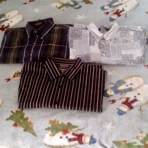 *SALE* Lot of 3 Mens Button Down Shirts Size Large